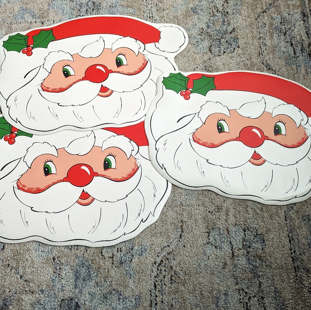 3 Ullman Co Santa placemats